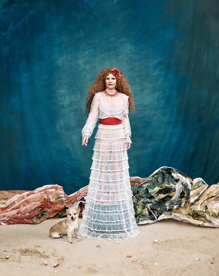 Reinterpretation of “The Duchess of Alba in White” with Eugenia Martínez de Irujo for Harper's Bazaar magazine. Fashion editorial featuring Eugenia Martínez de Irujo, photography and creative direction by Raúl Rosillo